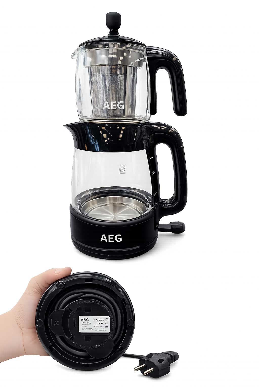 چای ساز آاگ مدل AE 69300 BK نمای کنار